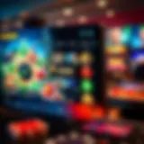 Exploring Digital Casino Options An illustration showcasing a digital casino interface with various gaming options