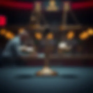 A balanced scale representing financial and mental health in gambling