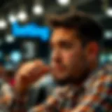 A thoughtful individual contemplating their betting choices