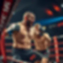 Dynamic UFC match in progress