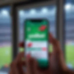 Illustration of Unibet app interface on a smartphone